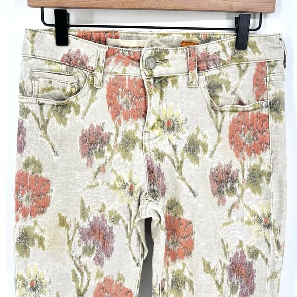 Anthropologie Pilcro Floral Ikat Stet Slim Jeans Size 28 - Picture 4 of 11